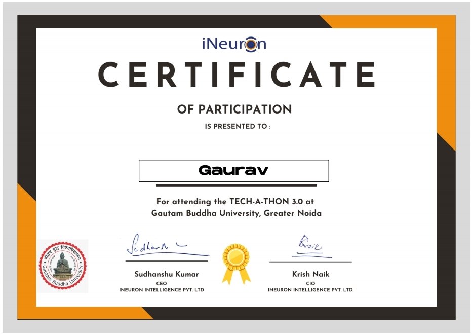 nikum_gaurav's tweet photo. #hackathon #iNeuron.ai https://t.co/KmuKdlbuNZ