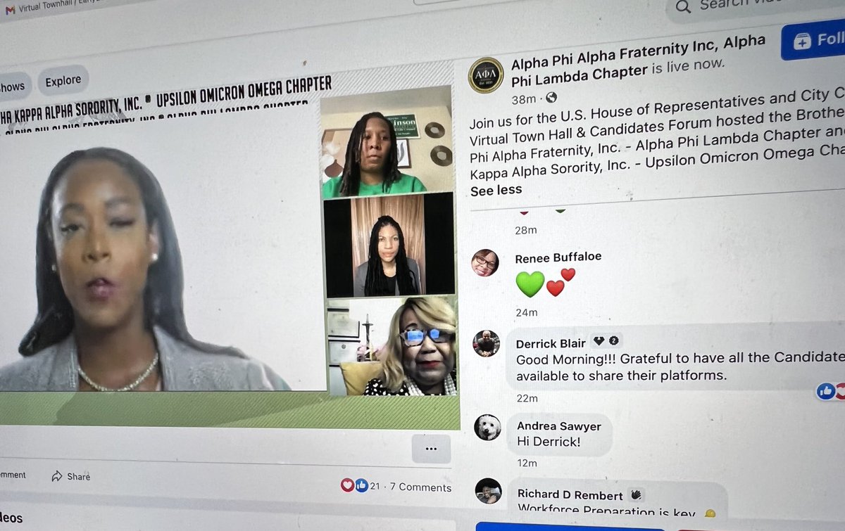 Check out the ⁦Facebook Virtual Town Hall &amp; Candidates Forum hosted by the AKAs and ⁦<a href="/NorfolkAlphas/">Alpha Phi Lambda Chapter</a>⁩. ⁦<a href="/apa1906NETwork/">Alpha Phi Alpha Fraternity, Inc. ®</a>⁩ ⁦<a href="/bgcvaministries/">Baptist General Conv</a>⁩