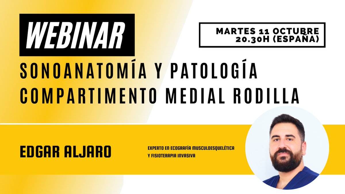 FormacionTempo's tweet photo. Webinar Sonoanatomía y Patología del compartimento medial de la rodilla con  Edgar Aljaro @edgaraljaro 
Inscríbete gratis en: https://t.co/A3NW1eUfhP https://t.co/MeCdkqbxIH