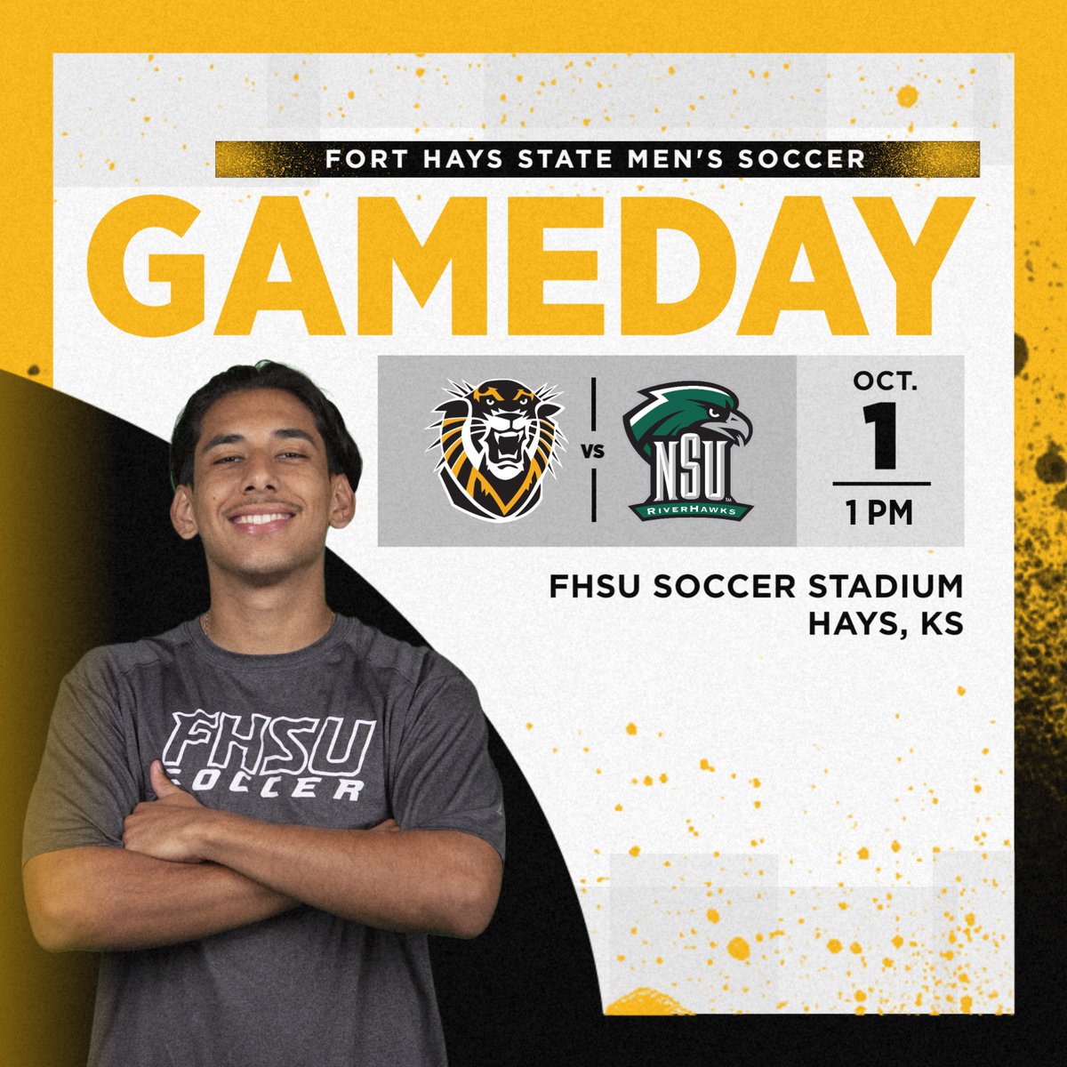 Battle of the top teams in the GAC/MIAA in Hays today at 1 PM. 

Live coverage - fhsuathletics.com/coverage

#DefendTheFort