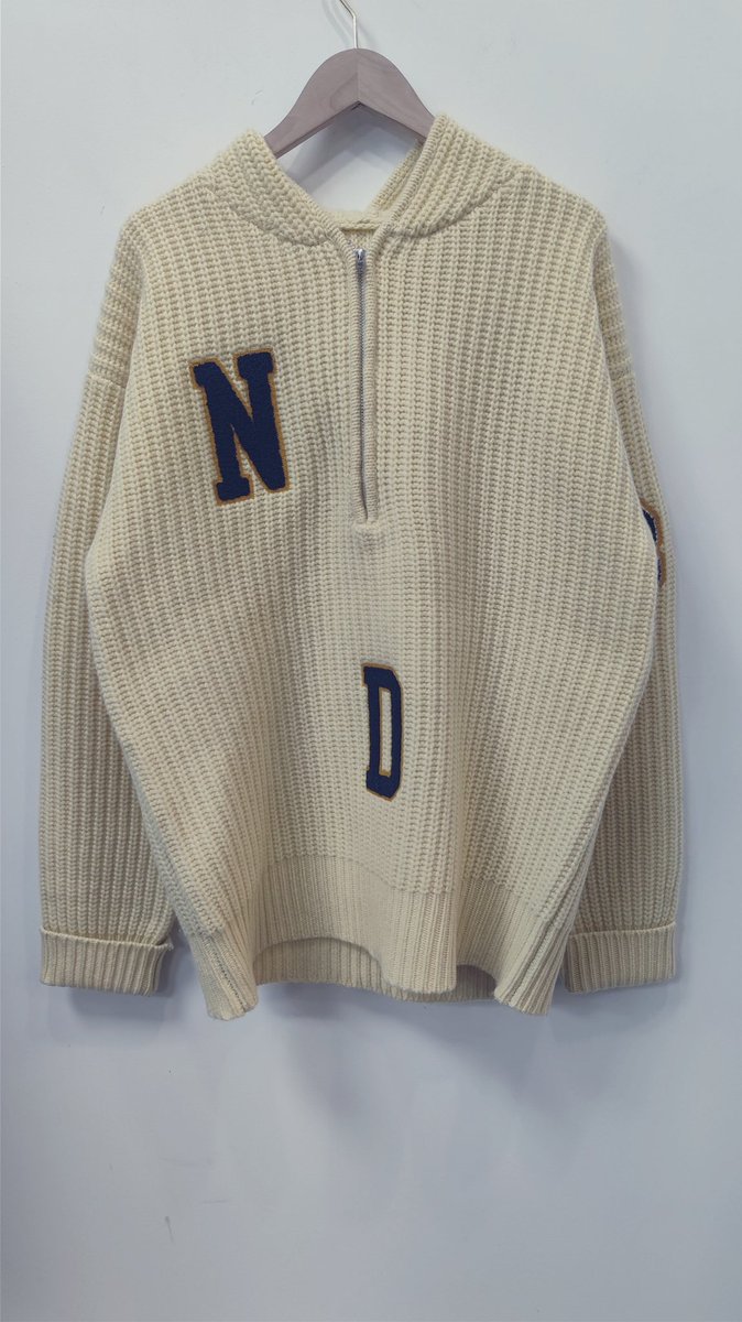 __frvnk_'s tweet photo. ND NATION, since there is no Irish Football on this weekend,allow me to give you some excitement. This is a sneak peek of the Classic ND Varsity sweater made by DON!! Pre-Sale coming soon.100% wool.Made in USA!Vintage SS22 Tees still available@ https://t.co/DJQ4ihz8Ni #GoIrish 🍀 https://t.co/Yfdzw0cbHU