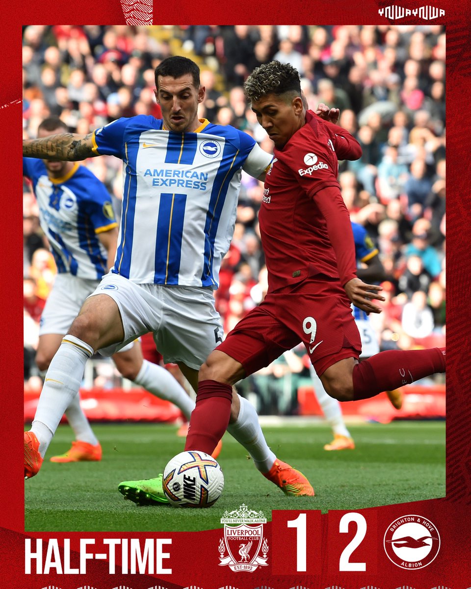 Behind at the break. ⏰

#LIVBHA