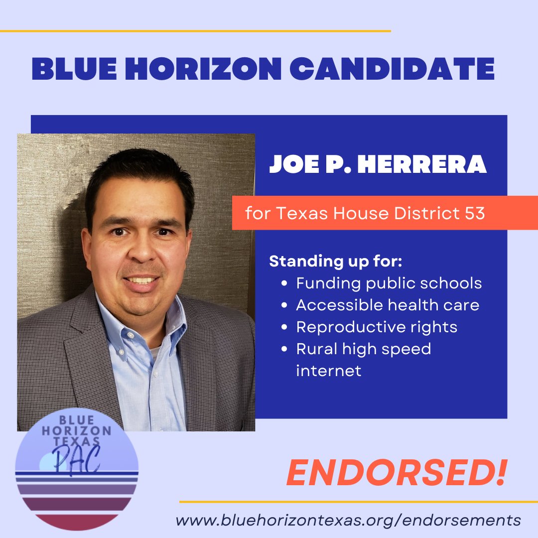BlueHorizonTX's tweet photo. For Texas House 3/4 @joepherrera @GinnyforTX150 @StephanieforTx https://t.co/cs13CM0X3x