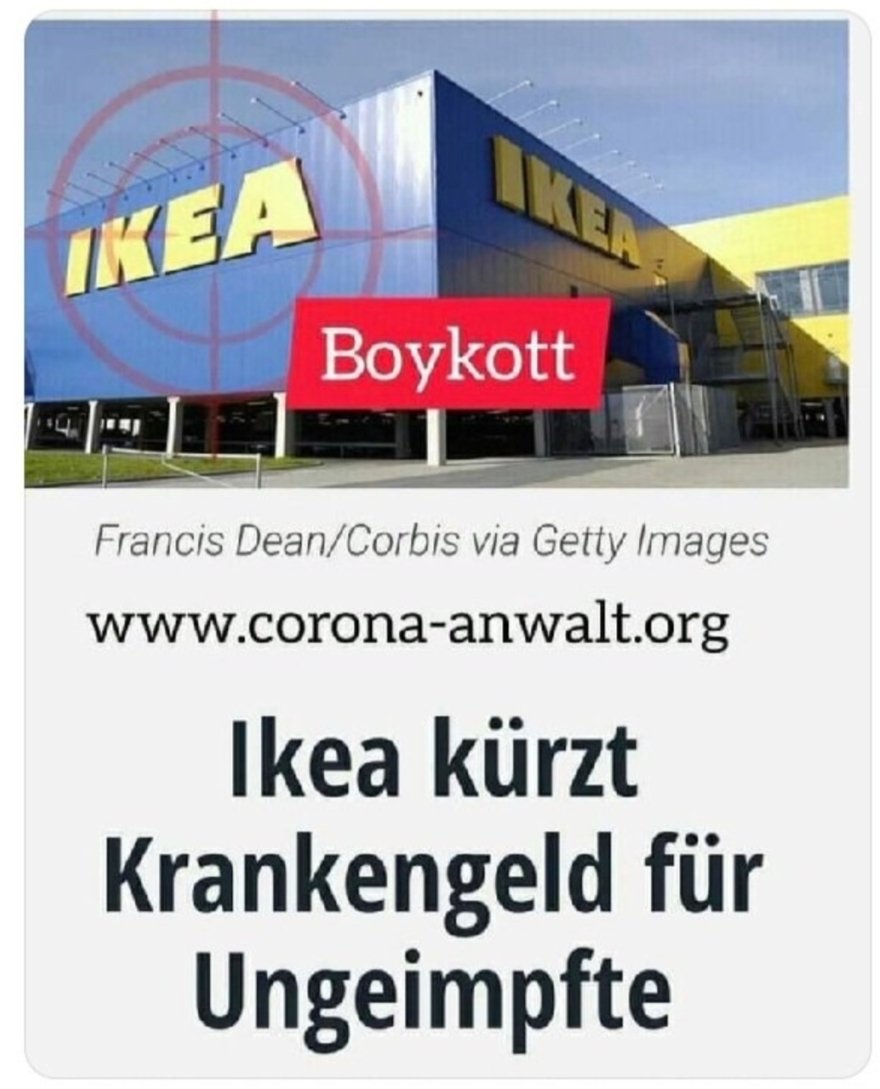 maikefst's tweet photo. @LViehler Ikea ist für mich schon lange gestorben. Die haben an der Impfkampagne teilgenommen, in einigen Filialen wurde sogar geimpft und Ikea war vorne dabei die ungeimpften Mitarbeiter zu schikanieren.
Nicht zu vergessen #Pommesgate https://t.co/9RnWaeVn7Y