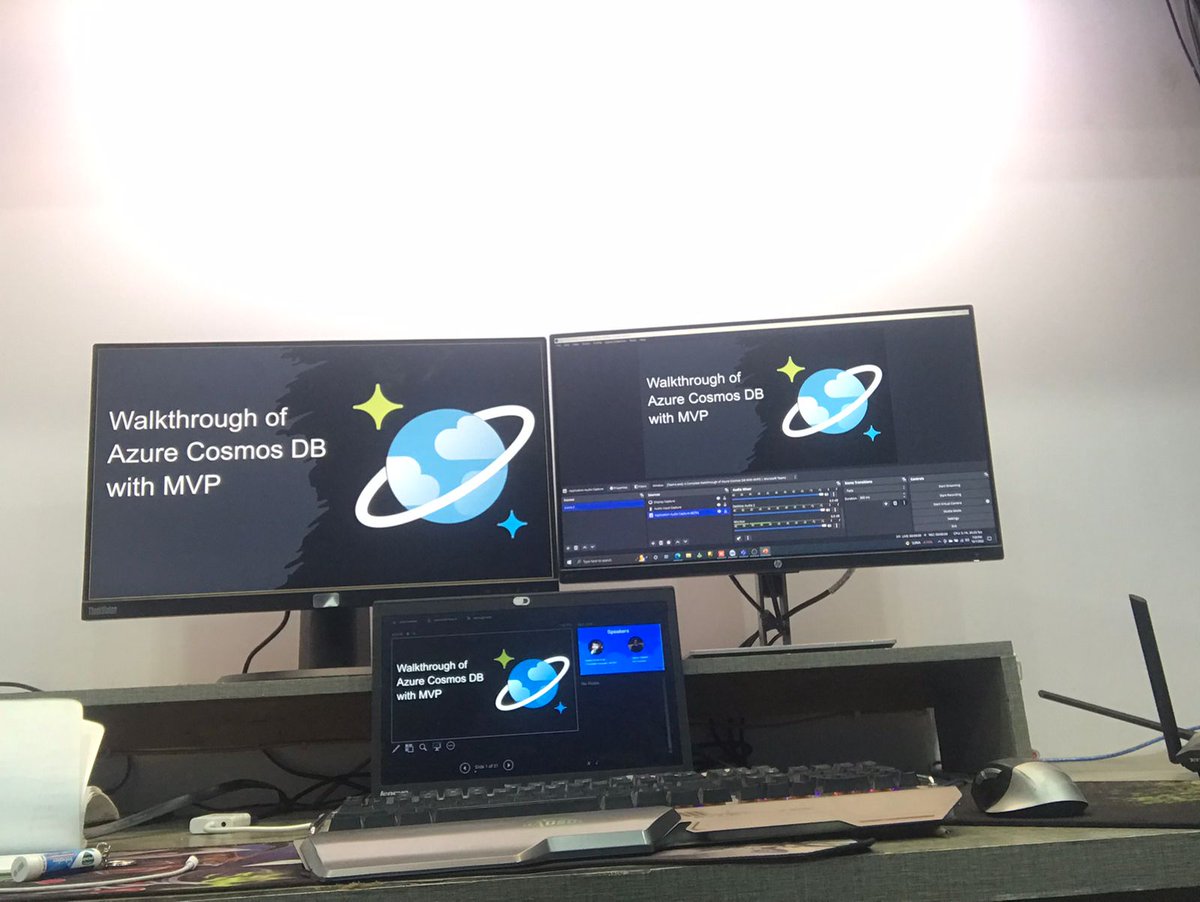 salmanshakeel's tweet photo. All set for  Session starting in 30 mins "A complete Walkthrough of Azure Cosmos DB with MVPS 
@usamawahabkhan
@salmanshakeel

Link to join session :https://t.co/NYRVoPlpkd
#Azure #MVP #CosmosDB #EvolutionTechME #CloudComputing #mvpbuzz https://t.co/XdHZeMtWHR