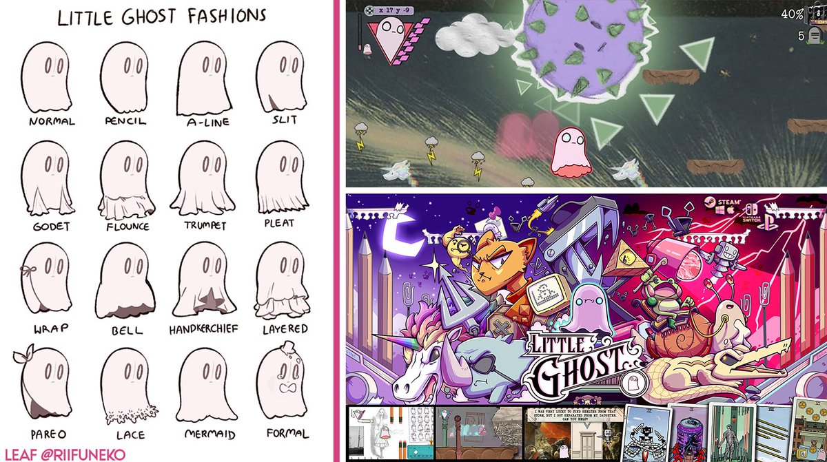 RT💙
How it Started // How it's Going
Years ago I drew 'Little Ghost Fashions'. Since then more & more people have contributed to make the world of Little Ghost feel so real & close.
Please help it come to life by supporting the Kickstarter: tinyurl.com/lilghost-ks 👈🛎️
#indiedev