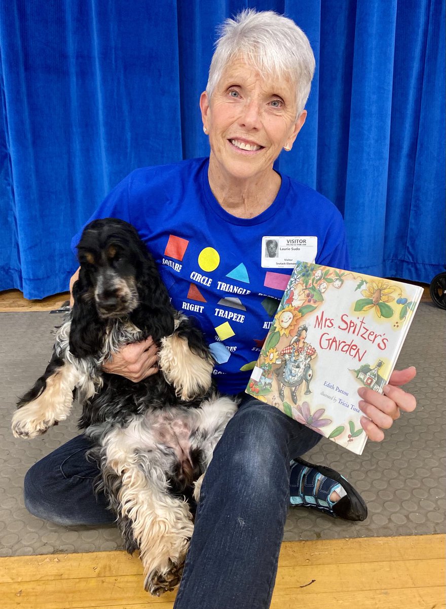 marietculver's tweet photo. Exploring Shapes/Patterns through literature with ⁦@LaurieSudo⁩ and #OliviainTraining 💕🐾 #MrsSpitzersGarden #DiscoveryDaysSeatack #EmergingScholarsSeatack ⁦@VBGifted⁩ ⁦@SeatackDream⁩ ⁦@VBTitleI⁩ #PuppyLove 💙 #VBhasHope https://t.co/HdP5TIPSjf