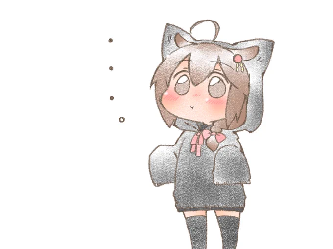 あざと可愛いネコ耳パーカー時雨 