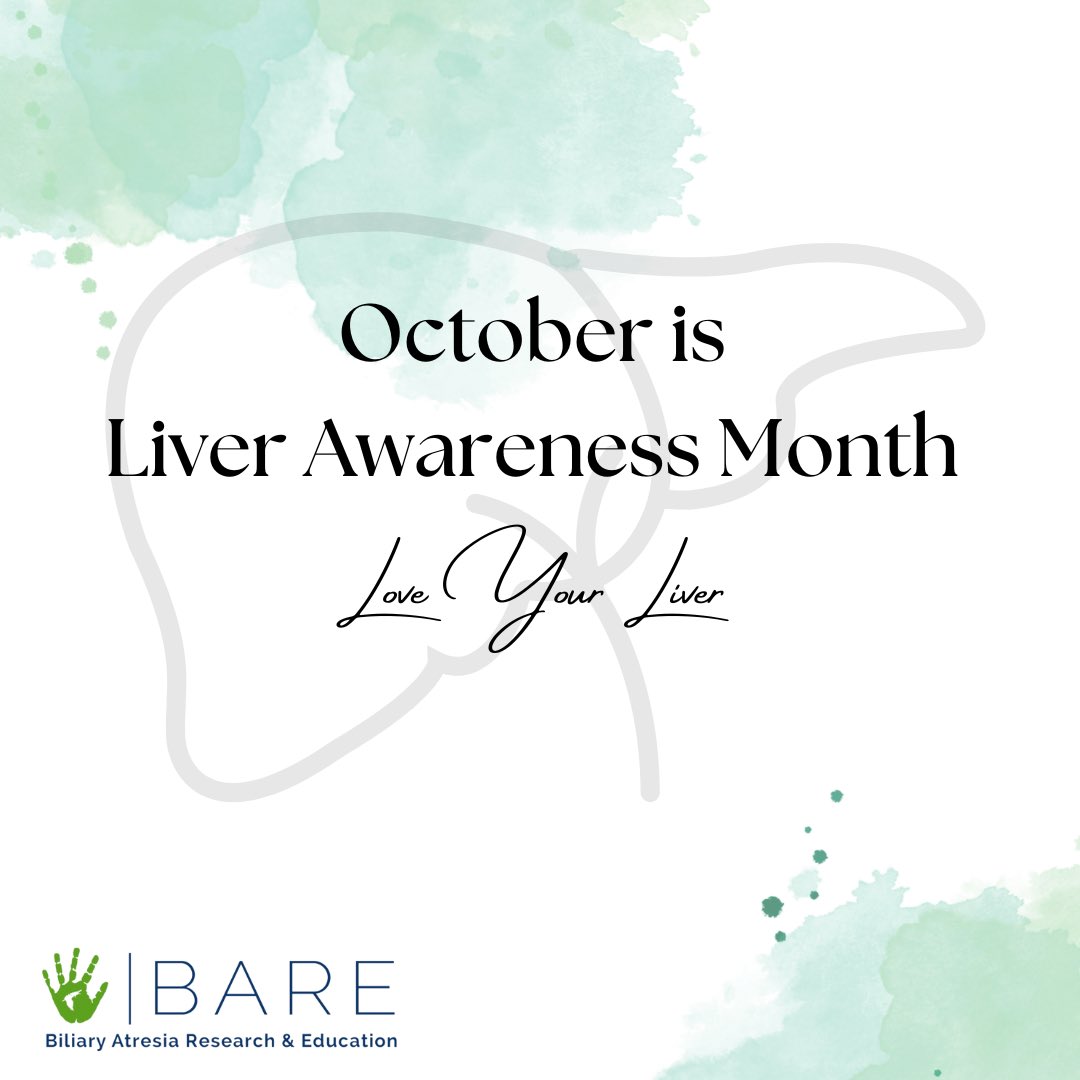 Today begins #LiverAwarenessMonth. Join us as we share amazing stories of #BA warriors, facts, and lift up our partners! Let’s #educate the #community and #advocate for more research so we can move closer to answers and find a cure.
 #biliaryatresia #awareness #StrongerTogether