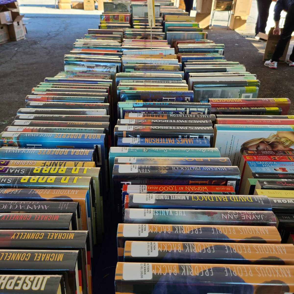 Setting up for Library in the Park. See you at 11:00 am!