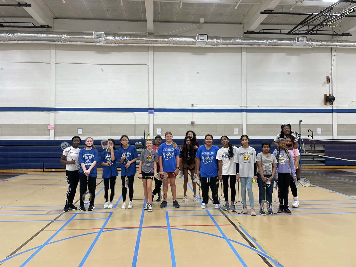 Fschrader1's tweet photo. Badminton Play Day in action! Thank you to all teams and coaches for a great time and show of sportsmanship! #Prideinourhome @SchifferB @FMS_BCPS @cgee_theAP @BCPSAthletics 🏸 https://t.co/kOmYj95cSU