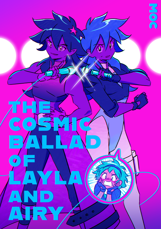 Today's the day! Queer sci-fi romcom THE COSMIC BALLAD OF LAYLA AND AIRY is now live on @SBComicsFair until October 30! Have fun reading! Thank you for your support✌️🏽❤️‍🔥

➡️ https://t.co/8Suxrodi2A 