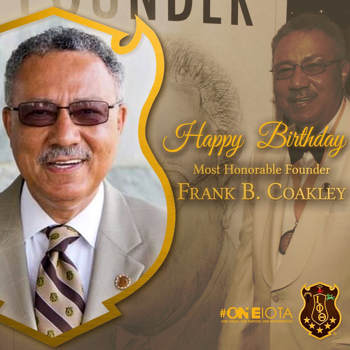 IPT1963's tweet photo. Today, we honor and celebrate the birthday of the late Most Honorable Founder Frank B. Coakley. 

#IPT1963 #HappyBirthday #IPTFounders #ONEIota https://t.co/T52uO7ZJHg
