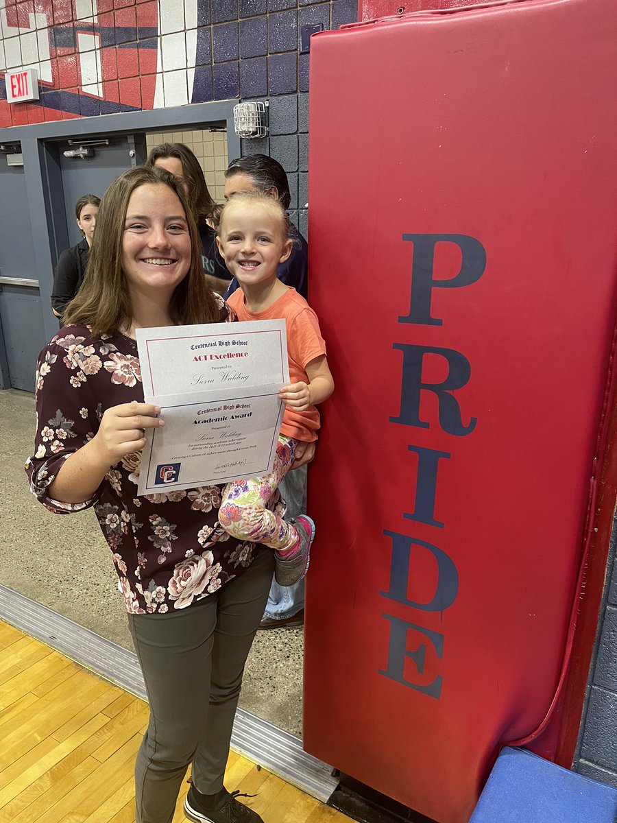 STUDENT Athlete.💪🏻💪🏻Academic awards ceremony Thursday. I received the ACT Excellence award (scored 30), and AP Scholar award for AP test scores. Grinding for the future, every day! (Ft Lil Sis Zoie) <a href="/coach_kgreen/">Kelley Green</a> <a href="/BclarkUSA/">Becky Clark</a> <a href="/StinaMcC7/">Kristina McCain</a> <a href="/TroyTrojansSB/">Troy Softball</a> <a href="/e_newellcoach/">Eric Newell</a>  <a href="/mehallhbu/">Mary-Ellen Hall</a>