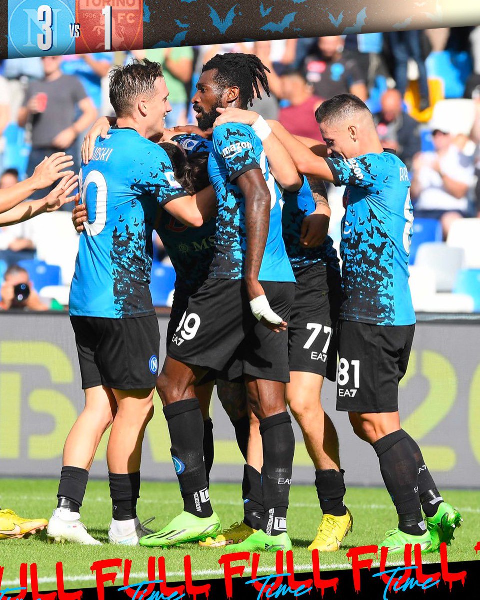sscnapoli's tweet photo. Finita ✅ 

95’ | #NapoliTorino 3-1
💙 #ForzaNapoliSempre https://t.co/NnZJ3kSS8J