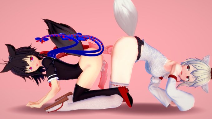 正体不明のキメラ遺伝子でイヌ科ちんぽを生やし挑発してくるぬえに対し、本物の犬交尾を思い知れとばかりの大量射精を食らわせる椛。やはり尾結合での攻防は本家白狼ちんぽが上か。しかし同時絶頂しているぬえの黒犬ちんぽからも糊のごとき濃度の種汁が吹きだし、椛と同格以上の野生臭を漂わせていた。 