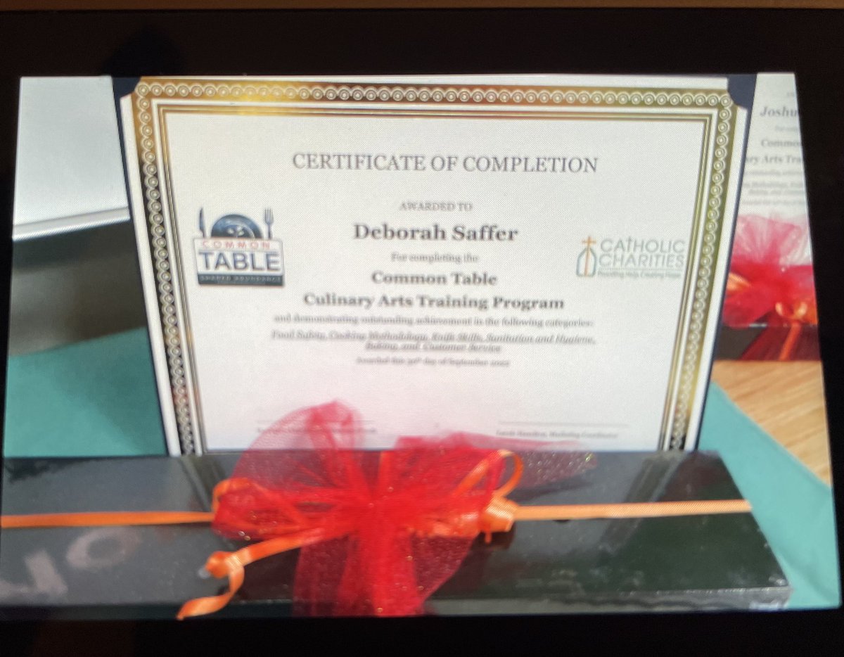 deborah_saffer's tweet photo. The #Diplomas, the #StateCertification, Our Very Nice #ChefsKnife, And My #Recognitions……minus the #PerfectAttendance (forgot to take that pic). 👩‍🎓👩‍🍳 #FutureIsAnAttitude #CulinaryArts #VisionToFruition ‼️ https://t.co/JYjwjbiSz6