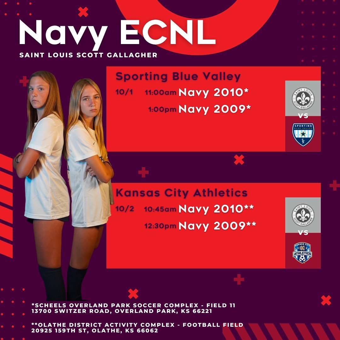 SLSGECNLGirls's tweet photo. It. Is. Game Day ⚽️💪
@SLSGECNLGirls take on @SBV_ECNL and @AthleticsKC in some @ECNLgirls #MidwestConference play this weekend.
@slsgsoccer
#WeAreScottGallagher #SLSGsoccer https://t.co/jsGaLHYpIg