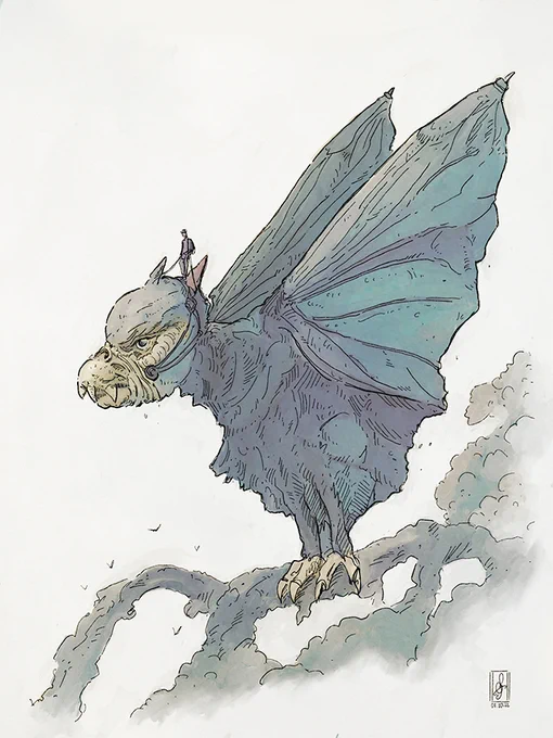Here we go!#inktober2022 Day 1: #gargoyle 