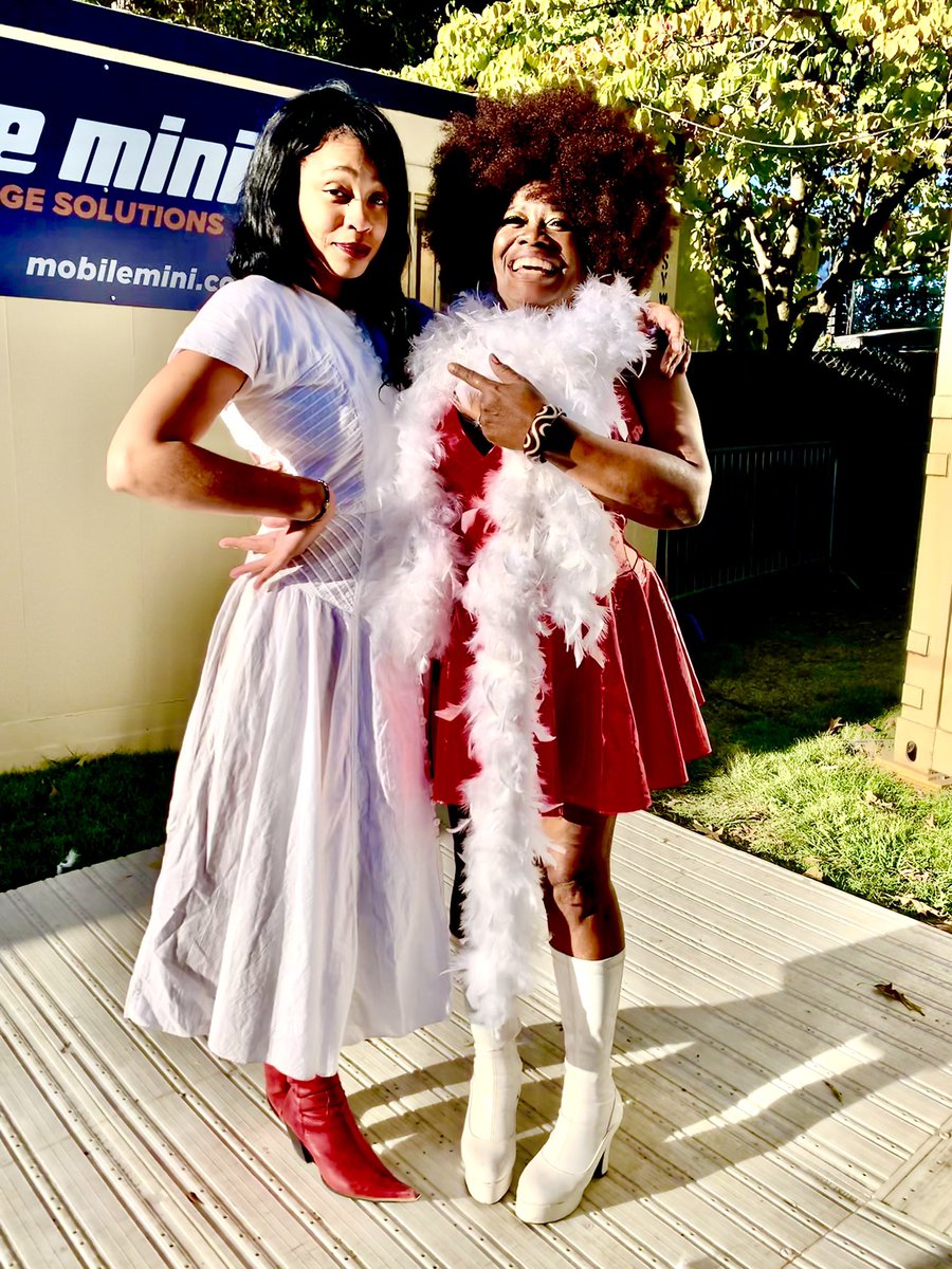 BetteSmithMusic's tweet photo. With my new best friend Adia Victoria is “an American singer and songwriter. In addition to playing and writing music, she also writes poetry. She is currently based in Nashville. “—#bettesmithmusic#aidiavictoria#soul#americana#blues#memphofest2022#bettesmith https://t.co/paZD2ijEpu