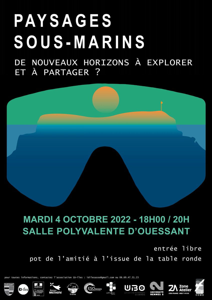 Table ronde "Paysages sous-marins : nouveaux horizons à explorer et à partager" le mardi 4 oct. à Ouessant #20000lieuessouslesmers