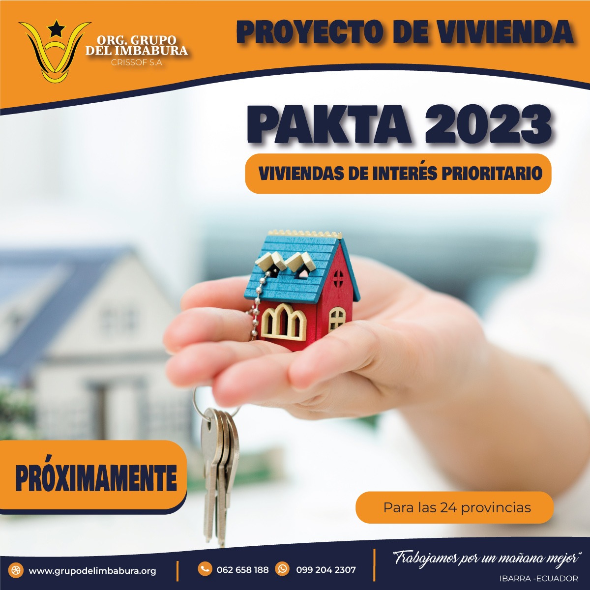 grupdelimbabura's tweet photo. Programa de Vivienda de Interés Social Prioritario "Pakta"
¡PROXIMAMENTE! 📍 🇪🇨

🔸Enlace directo a Whatsapp para información 👇🏼👇🏼👇🏼
https://t.co/KGQB3lI48G

.
.
.
#vivienda #interessocial #social #casa #viviendadigna #urbana #rural #construccion #pakta #grupodelimbabura #ecuador https://t.co/FZSYUZSQ7E