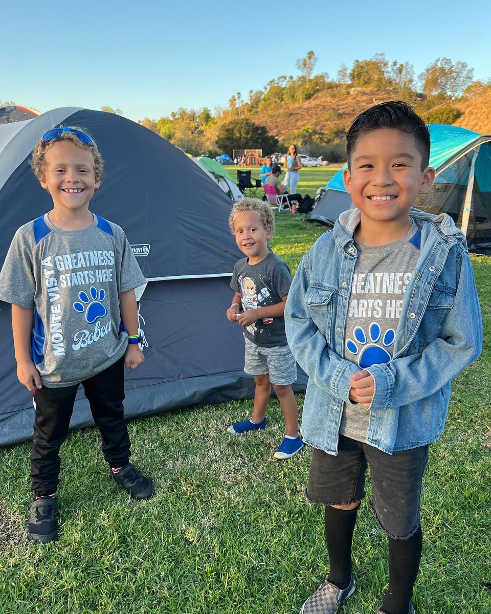 MonteVistaBobca's tweet photo. We are family 💙💛 Thank you to our amazing PTA for bringing us together for our annual campout! https://t.co/pOirK6HUIj