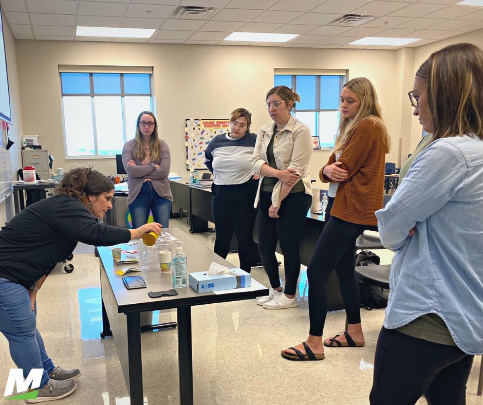 MitchellTech's tweet image. Mitchell Tech’s Speech-Language Pathology Assistant program is primarily completed online, with labs held on-campus on Saturdays. Recently, students learned how to thicken liquids for people with dysphagia, or swallowing disorders. #BeTheBest #MitchellTech #MTCSLPA