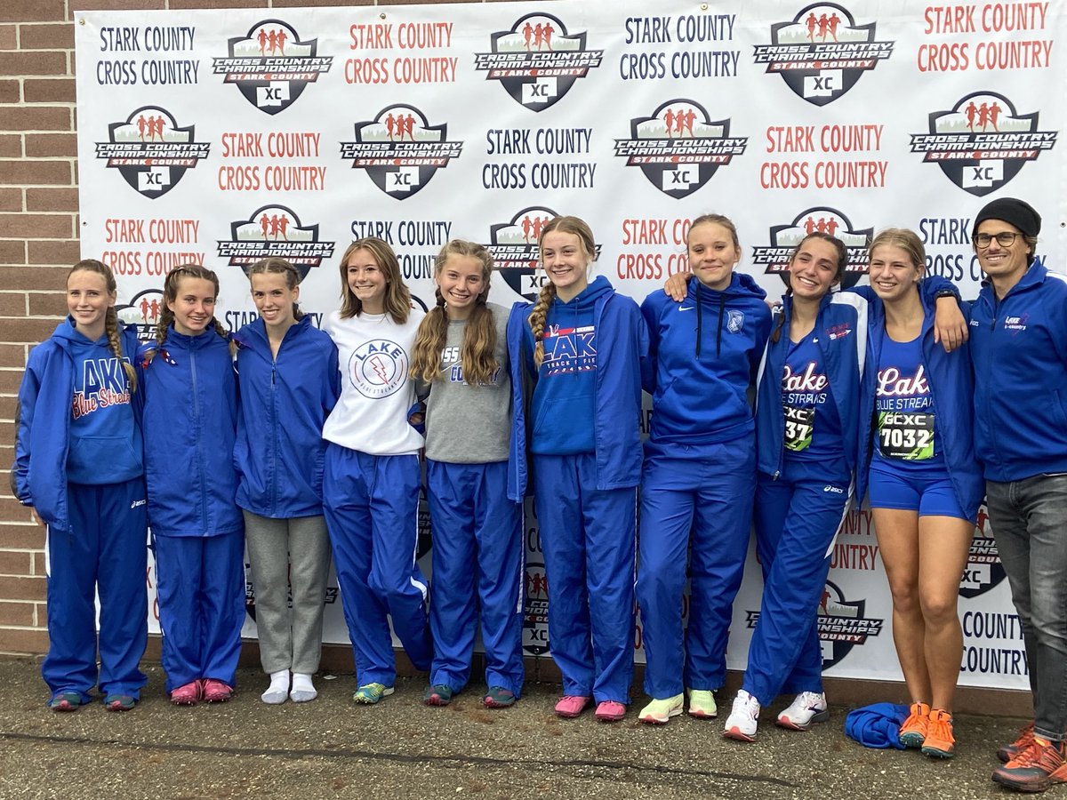 LakePrincipal's tweet photo. Your Stark County Cross Country CHAMPIONS!! Dani Scheffler takes 1st, the TEAM takes 1st!! https://t.co/NyjGWgE7JD