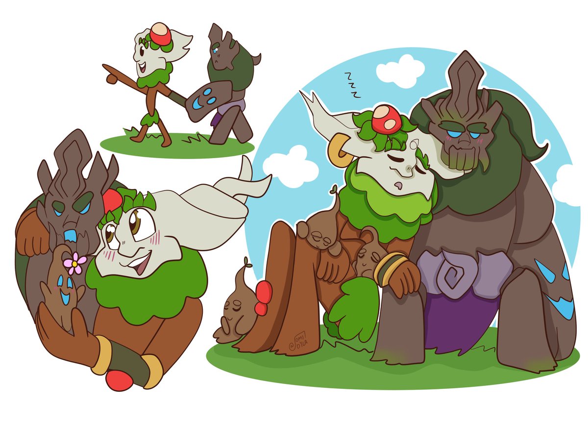 omidyla's tweet image. Some Maovern for my soul 🥰🥰 #LeagueOfLegends #maokai #ivern