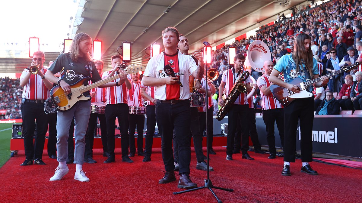 Proud to be supporting local acts 🎸
 
Today’s half-time show saw indie band <a href="/wildfrontuk/">Wild Front</a> team up with <a href="/SaintsBrass/">Saints Brass</a> for a performance that featured a special version of The Woolston Ferry song.