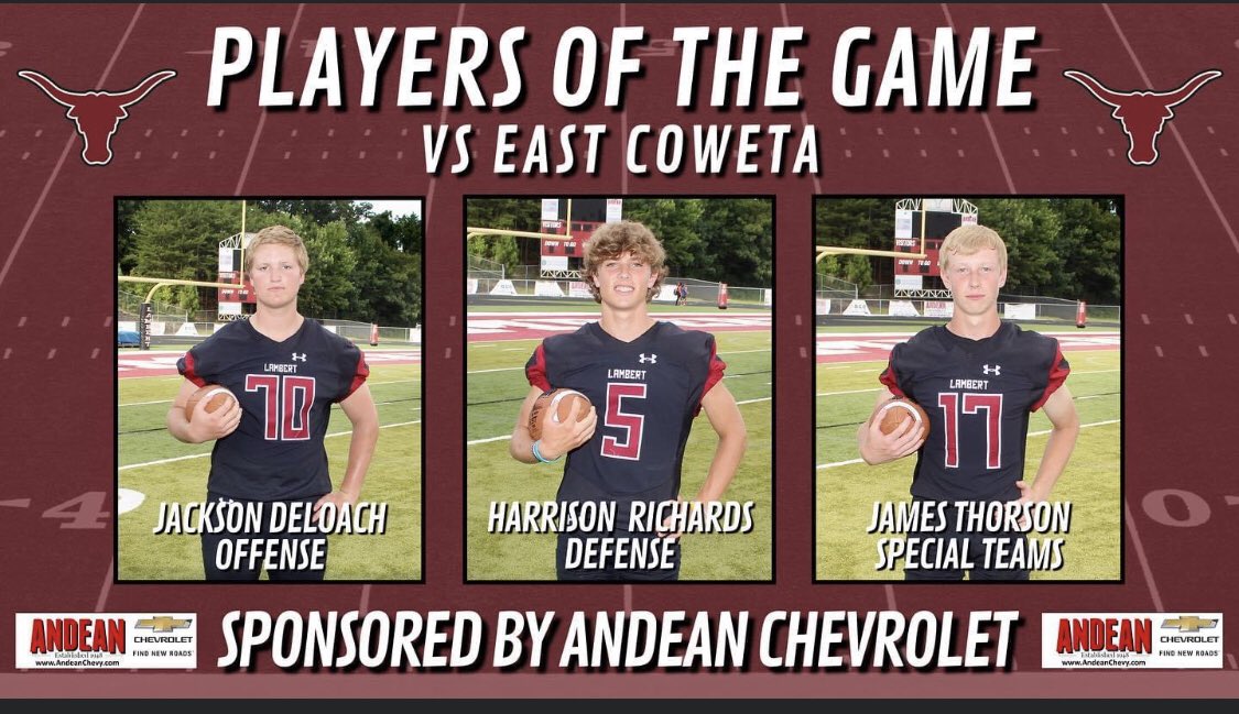 JacksonDeLoach1's tweet photo. Good game against a tough East Coweta team. #E2W 🤘🏼@RecruitLambert @LambertFtBall @RecruitGeorgia @ForsythSports @Velocity_FB @Mansell247 @GeorgiaPrepMag @JeremyO_Johnson @PrepRedzoneGA @RivalsFriedman @Alex_B2C @jwindon35 https://t.co/r2ZwYg9Kr4