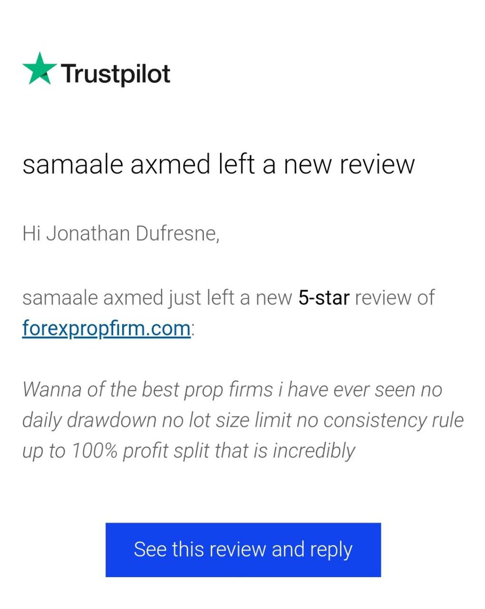 forex_prop_firm's tweet photo. ❤️ We Got MORE 5-Stars Review! Thank you everyone it's appreciated! 🏆

https://t.co/a7NOZVD3gu is the BEST Proprietary Trading Firm you can find...

You could Get Funded Up to $10,000,000 and Get up to 100% Profit Share

#forex #propfirm #reviews #forexmarket https://t.co/vjw6G4HZgj