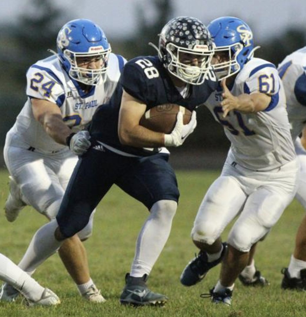 ACPatriotsFB's tweet photo. Congratulations to @Hyattcollins28 for setting the school record of 49 rushing TD's in a HS career.  This breaks the current record held by AC great @ConantGabe. https://t.co/y4GCCIWGjg