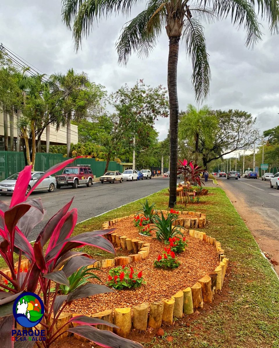 parquesaludpy's tweet photo. 🤩 El Parque y sus alrededores se vistieron con sus mejores galas para saludar a los Atletas de ODESUR en las olimpiadas que inician el día de hoy. 
Todos los arreglos y paseos fueron hechos por funcionarios del parque a partir de materiales reciclados, troncos de árboles caídos. https://t.co/oTGGv8aWYW