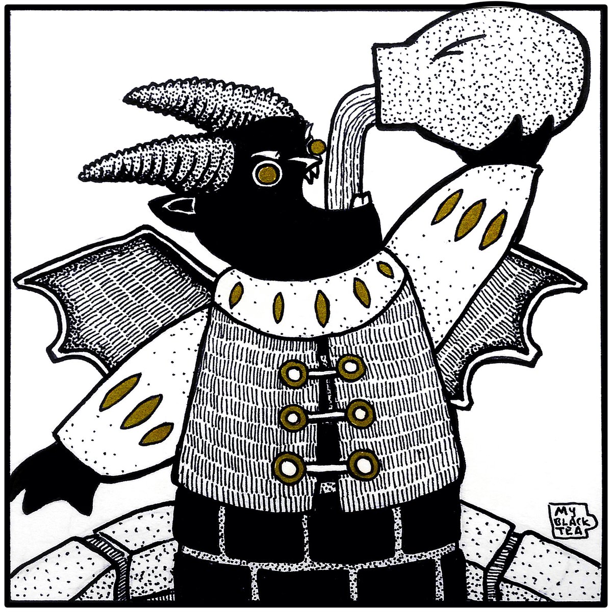 _myblacktea_'s tweet photo. #inktober 

DAY 1/31 
Gargoule

Обрала наскрізною темою цього року умовне середньовіччя.

#УкрАртПідтримка #інктобер #inktober2022 #InktoberDay1 https://t.co/TszkcOlE7t