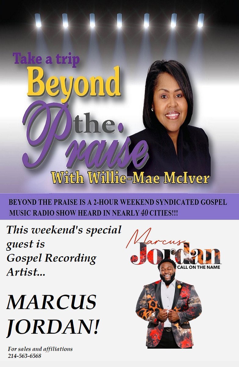 williemaemciver's tweet photo. Tune in to BEYOND THE PRAISE this weekend for our special interview with Gospel Recording Artist...MARCUS JORDAN! His latest single and project...CALL ON THE NAME...are available now! #MarcusJordan #CallOnTheName #gospelmusic #gospelradio #BTP #beyondthepraise @iammarcusjordan https://t.co/qSWATiGnZJ