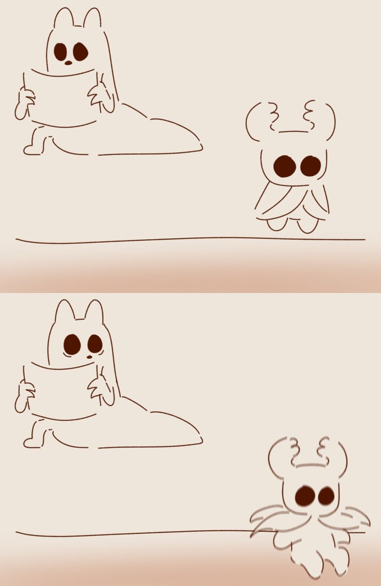 also a short comic, bottomless pits arent an insta-death for everyone it seems #rainworld #Hollowknight
