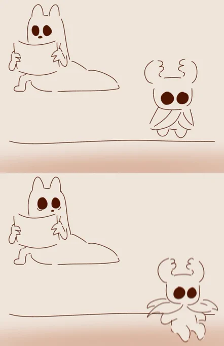 also a short comic, bottomless pits arent an insta-death for everyone it seems #rainworld #Hollowknight 
