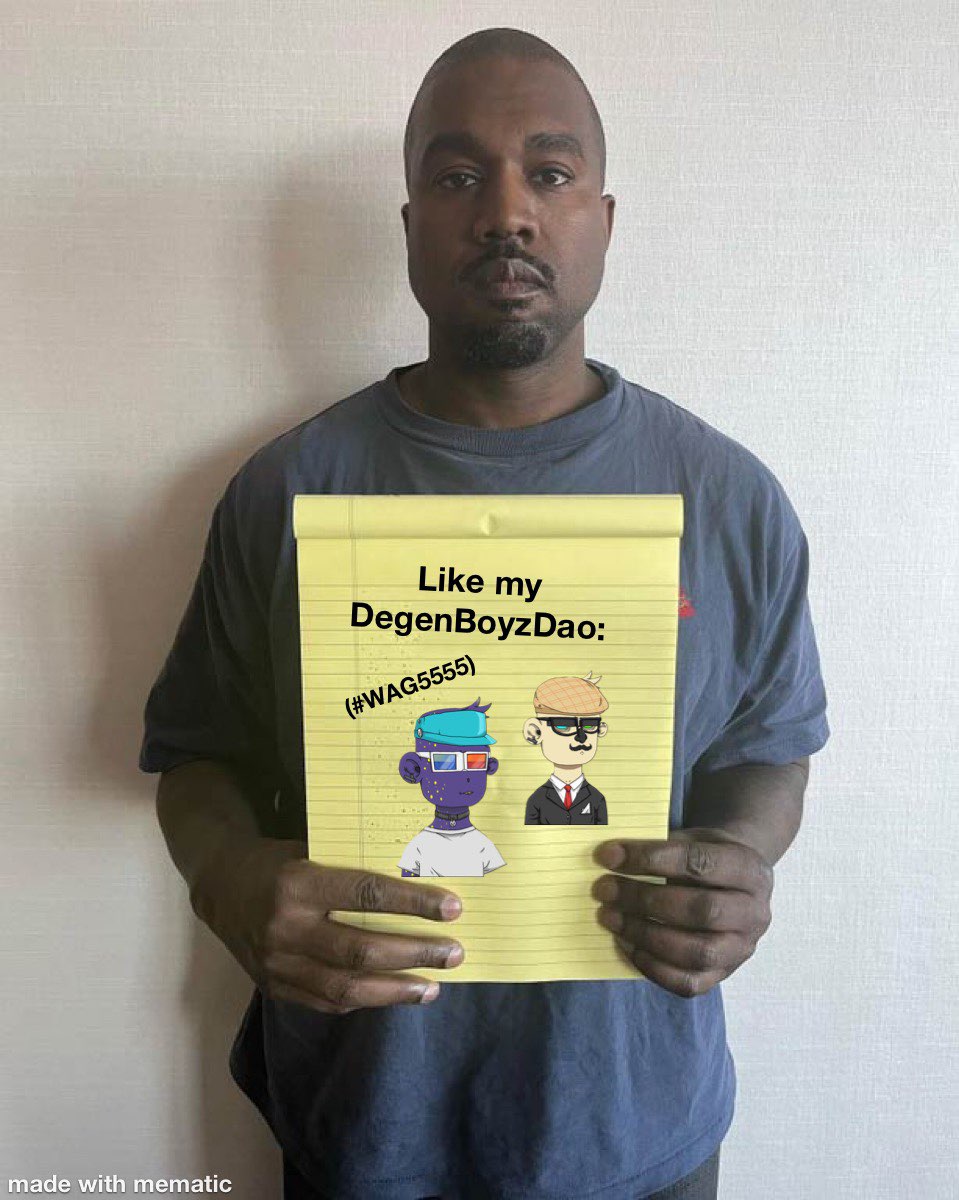 NerdDegen's tweet image. We had a design contest with this amazing project check out some of my memes!
#CreatorsContest #WAG5555 #DegenBoyz
@DegenboyzDao
