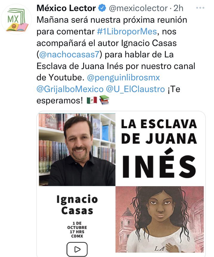 Hoy, 17 horas YouTube <a href="/mexicolector/">México Lector</a>