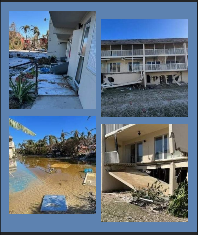 BlueCollie43's tweet photo. Sanibel Siesta condo damage from an owner.  My home away from home for years.  #SanibelIsland #HurricaneIan 
#SanibelSiesta https://t.co/ZDifl7LhMw
