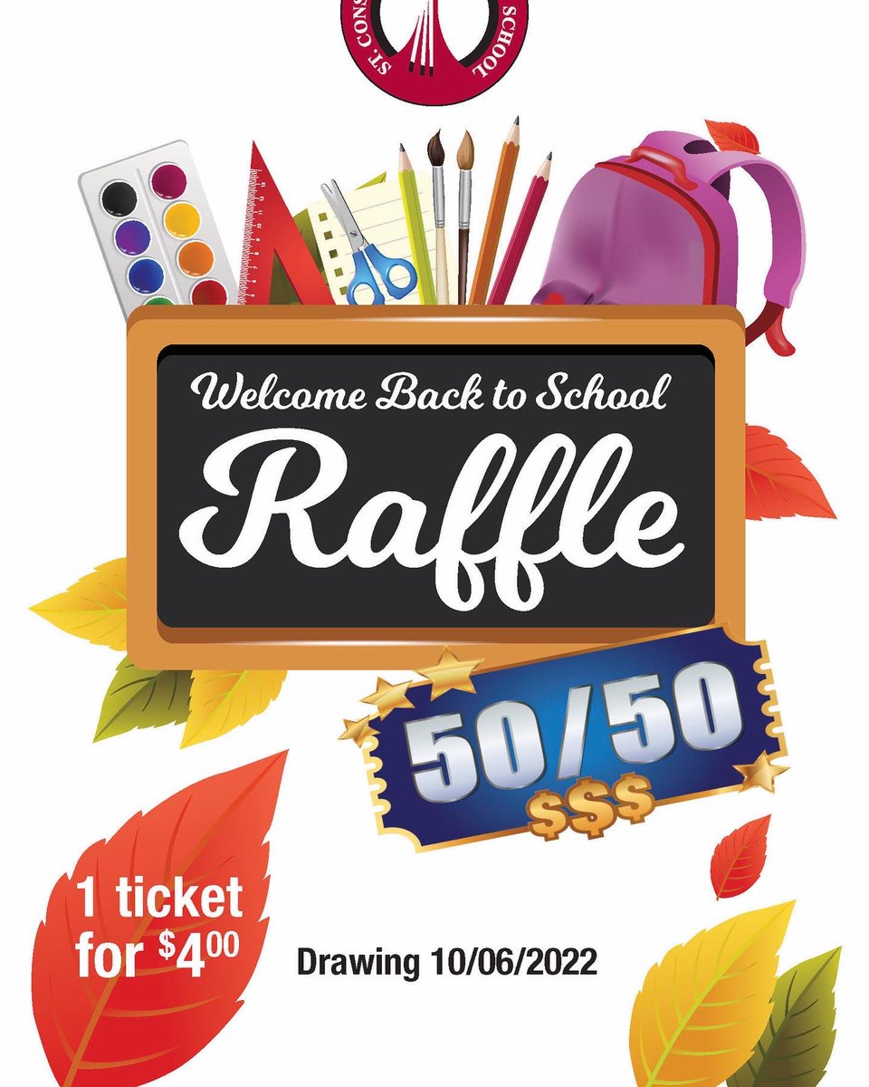 stconstance2019's tweet photo. Only 4 more days until our 50/50 Split the Pot Raffle drawing on October 6, 2022! Our pot is currently over $4,000. Stop at the school office on Monday to purchase your ticket to win. @ChiCathSchools @bigshoulderschi https://t.co/1WYDrDO11F