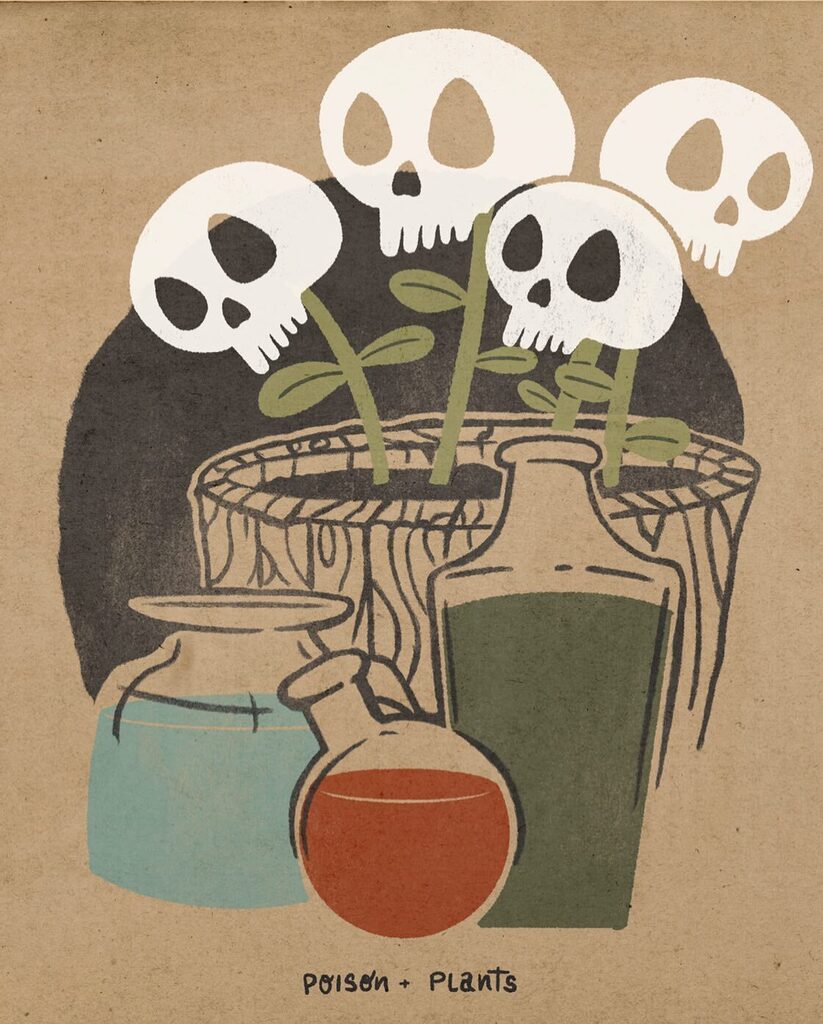 artisticdork's tweet photo. Continuing with the #trickortreatspookyandsweet prompts — poison + plants. Does poison grow skulls? TODAY IT DOES!
#spoopyseason #phillyillustrator #autumn #dailydrawing #illustration #draweveryday #drawingchallenge #draweveryday #spooky #spookyseason … https://t.co/XY4HupqpTc https://t.co/y6gWWYMRRE