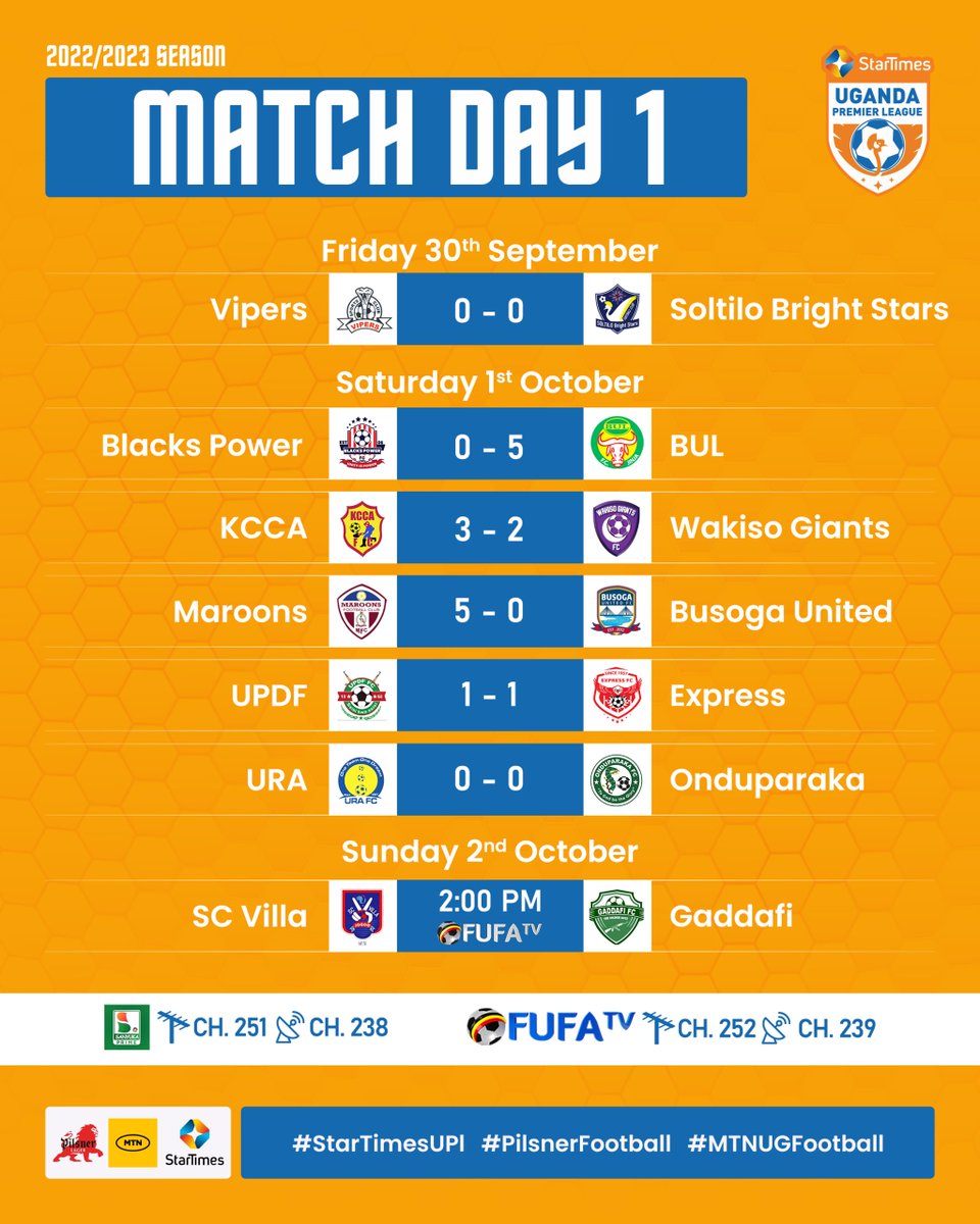 StarTimes Uganda Premier League on Twitter "One more match left to