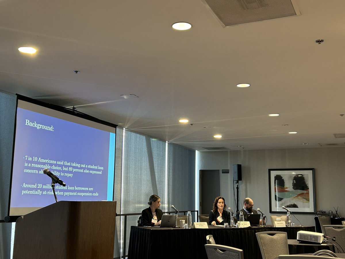 JosephineBahn's tweet photo. Kicking off day 2 of the @ABAYLD Fall Conference with a #studentdebt panel. Over 1.4 trillion Americans have student debt, including so many #lawyers. @ABA_CRSJ @ABAesq https://t.co/toL7Jo7Yru