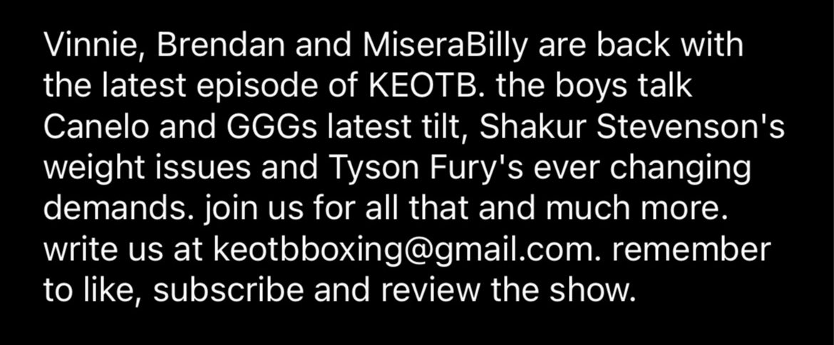 New Episode up now. Tune in and let us know what you think!!! #knockemoutthebox #boxing @vinnie_paz