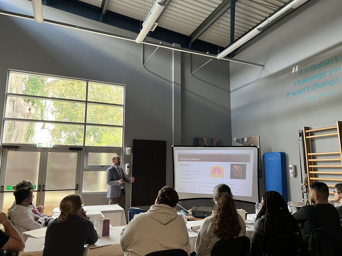 bennybristol's tweet photo. The 4th @StJosephsHosp Cardiac MRI course for Radiogroahers is nearing the end of day 1 unfortunately. All the faculty have given lectures on all aspects of #whyCMR to our delegates who have travelled from across the UK. Thank u @Bayer for your continued support 💜🧲🇬🇧🏴󠁧󠁢󠁷󠁬󠁳󠁿 https://t.co/XbFW0gDei1