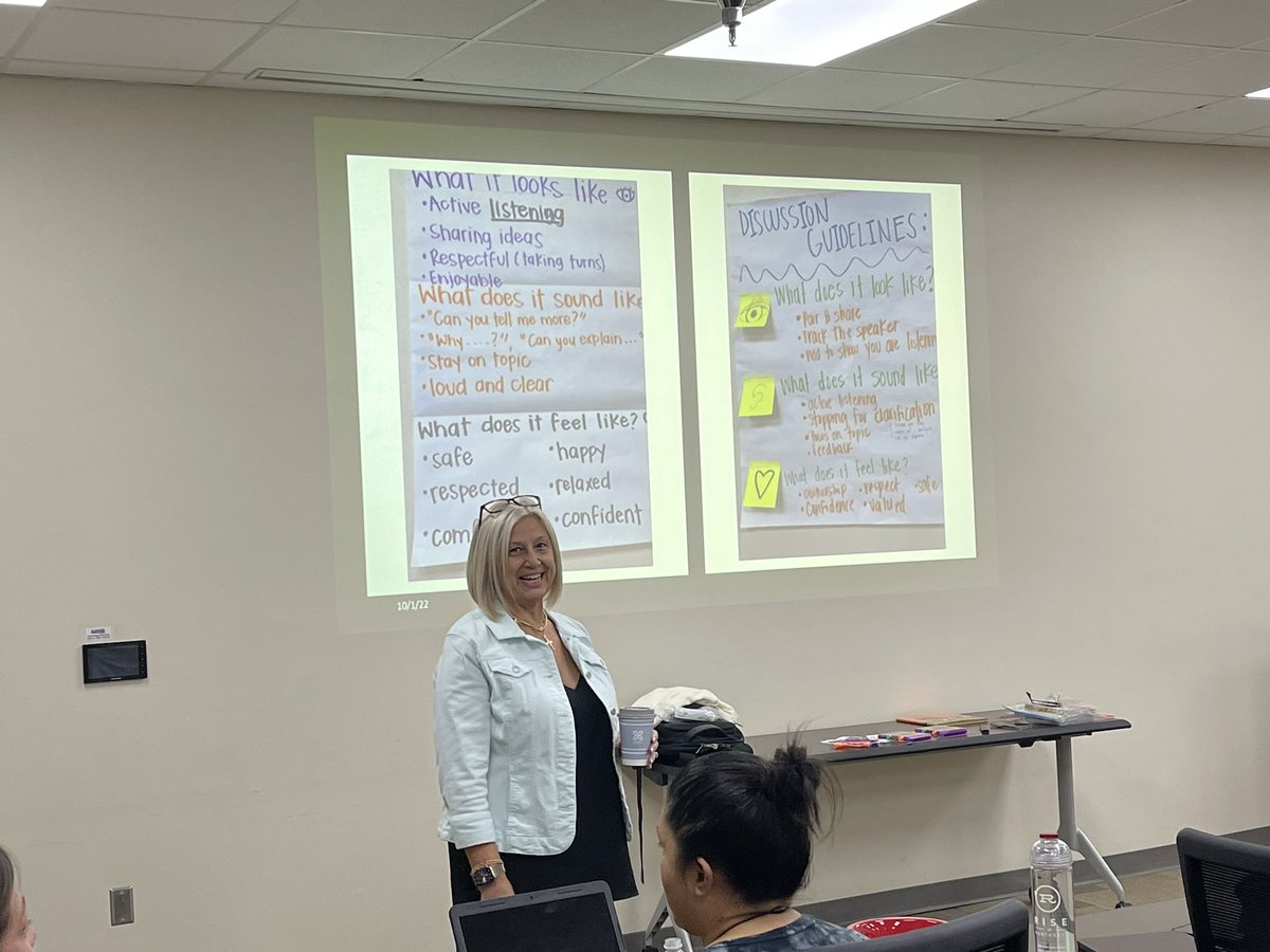 Our Dual Language teachers are learning  how to develop oracy with our students this morning with <a href="/DrSMercuri/">Drmercuri</a> .  So what are the ground rules for discussion guidelines…What does it look like? Sound like? Feel like? <a href="/delgadong94/">Altagracia H Delgado</a> <a href="/Aldine_Bil_ESL/">Eva Iñiguez 🦋</a> <a href="/AldineISD/">Aldine ISD</a> <a href="/drgoffney/">Dr. LaTonya M. Goffney</a> @tdavis_aldin
