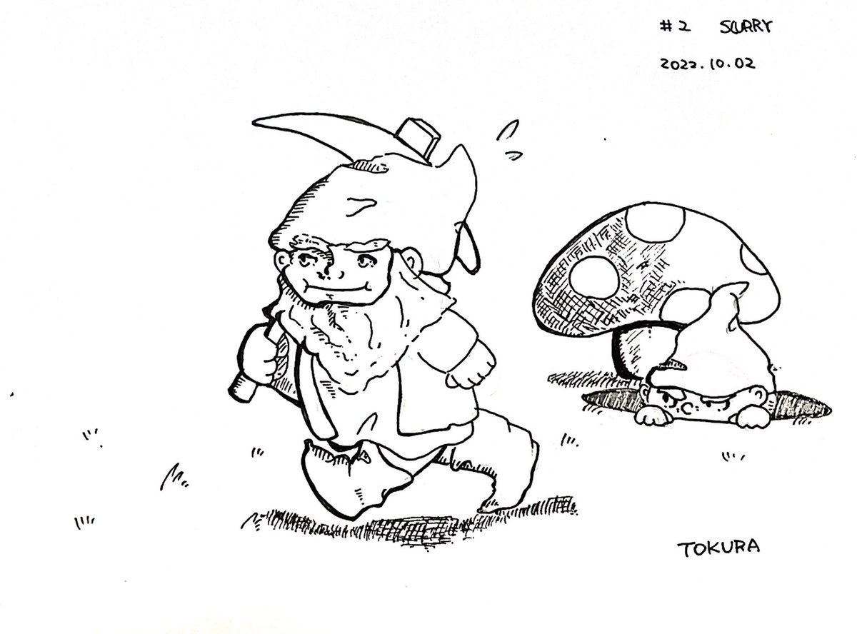 Day2:チョコチョコと走る

お仕事中のドワーフさん
#inktober #inktober2022 #scurry #インクトーバー 